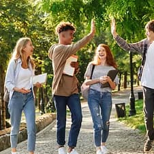 Group of travelers on a trip